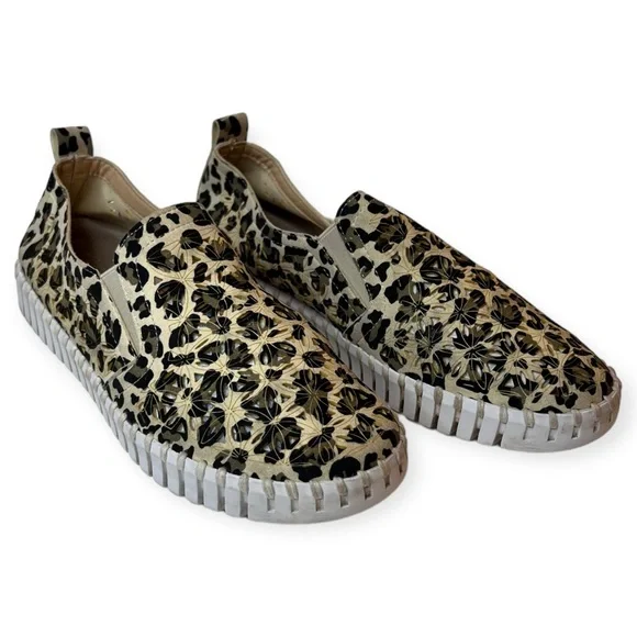 Ilse Jacobsen Leopard Print Slip-On Sneaker Size 39